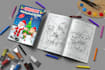 create kids coloring book cover and interior design for kdp
