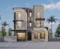 do realistic 3d house exterior rendering and front facade design