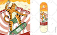 create hand drawn illustration for your skateboard