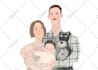 draw a cute family portrait