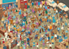 make cool cartoon illustration in waldo style with vector file