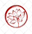 create hand drawn asian stamp logo design