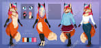 fursona ref sheet detailed, furry ref