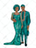 draw a custom african or nigerian wedding illustration in traditional attire
