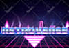 create unique 80s retro logo designs with neon style effects