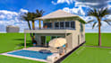 model exterior house render in sketchup