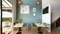 do 3d interior design of restaurant and cafe with realistic rendering