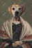 create a digital historical royal pet portrait