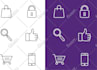 design vector line icons for mobile and website