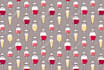 create baby and kids seamless pattern designs in vector