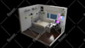 create a 3d isometric room designs
