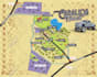 design a isometric 3d event map or illustrated maps