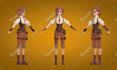 make 3d low poly characters for games or animation