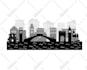 draw city skyline silhouette outline  landmark cityscape illustration