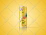 design custom beverage can label with realistic 3d mockup