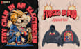 design a streetwear skull tshirt illustration