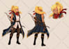 draw custom visual novel character sprites with expressions