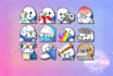 create chibi animal emotes for twitch discord kick in bulk for you