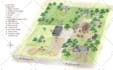 create a detailed watercolor map illustration of your city