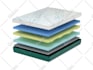 create photorealistic 3d mattress make an exploded version of your