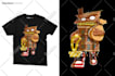 create unique streetwear cartoon t shirt illustration
