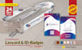 design id badge, lanyard, name card, press pass