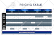 design outstanding pricing table, comparison chart and sell sheet