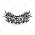 custom death metal, metalcore, deathcore logo with texture and chrome effect