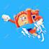 design a custom retro and vintage mascot for a tshirt, and sticker