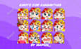 draw chibi anime twitch emote or sub badges in bulk for you