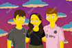 drawing simpsonized custom portrait