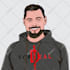 draw cartoon, vector, portrait, avatar logo, from photo