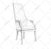create hand drawn furniture sketch, design concept illustration