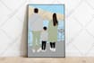 draw minimalist portrait, flat portrait, faceless vector art