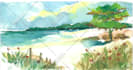 create stunning watercolour landscape illustrations