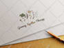 design custom trendy hand drawn logo and branding kit with brand identity