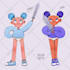create a colorful digital illustration