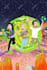 make rick and morty cartoon couple portrait