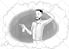 draw a cartoon character in a funny sketch