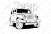 draw vector line art illustration of your car