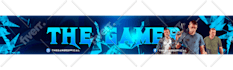 design attractive gaming youtube banner and logo