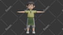 realistic 3d character stylized character model rigging for game movie animation