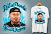 do airbrush portrait memorial t shirt