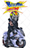 create illustration cartoon car rat fink style