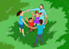 create a cute, modern, colourful illustrations and cartoons