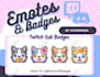 create custom sub or bit cheer badges in cute chibi style