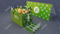 create trade booth, stand, exhibition booth design rendering
