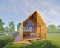 create 3d design of  tiny house, cabin or container house