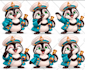 create cute custom sticker designs for print, merch and pod