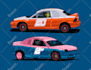 draw vector illustration your classic car for t shirt design